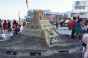 Sand sculpture welcoming MPI WEC16 attendees to Atlantic City